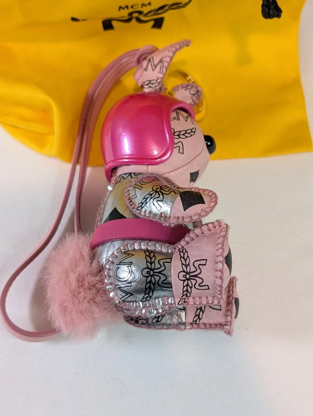 MCM Aren Space Rabbit Charm In Visetos